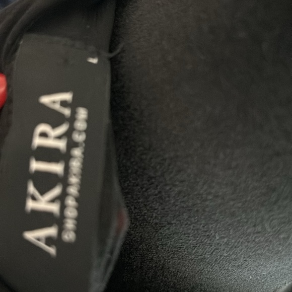 Akira Sheer Ostrich Feather Bodysuit Size L - Picture 5 of 6